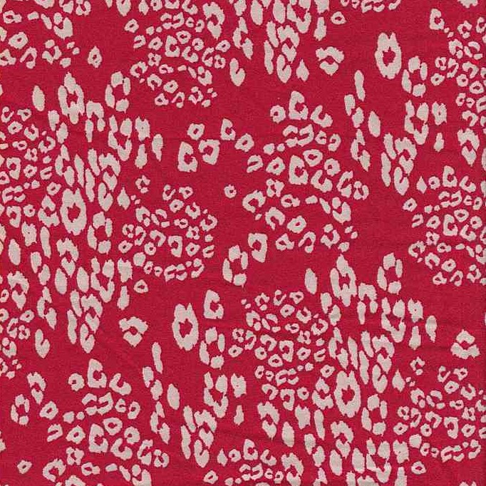 DTY Brushed Print Fabric,Color Red